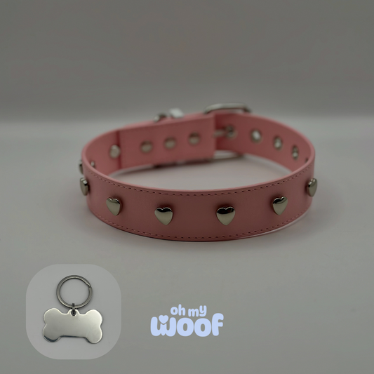 Sweetheart Dog Collar + Dog Id