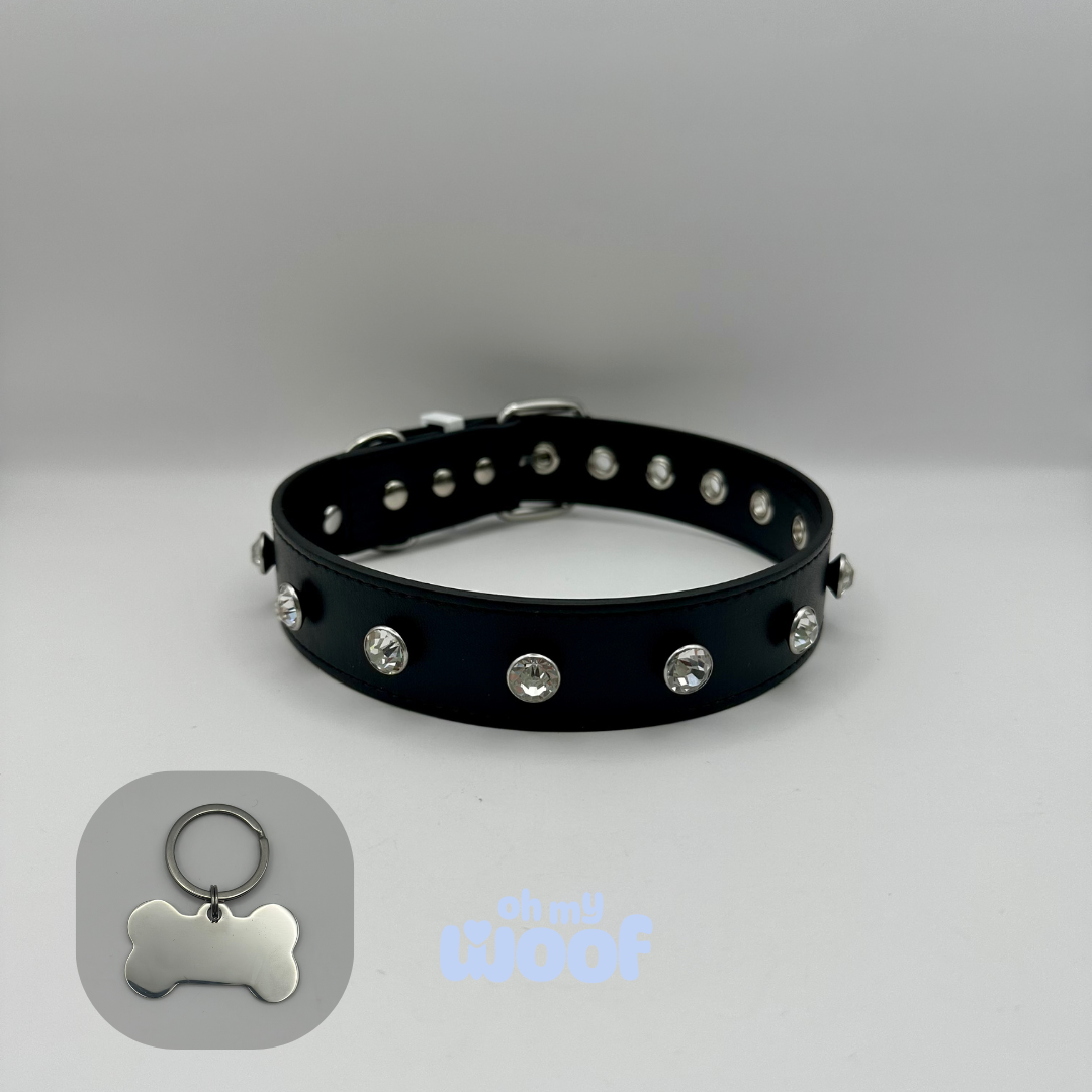 Glam Dog Collar + Dog Id